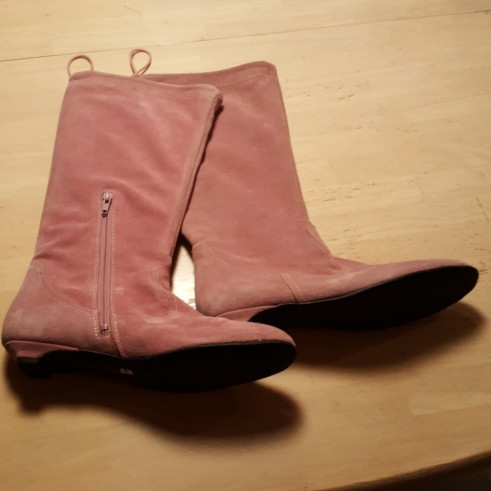 Graceland blush faux suede